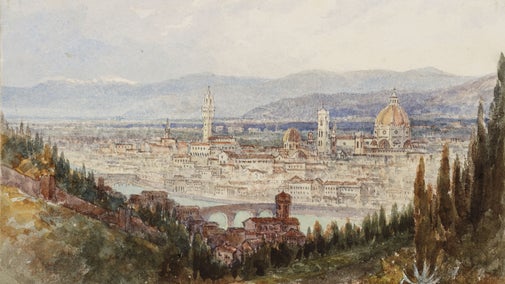 A landscape painting of Florence in Italy